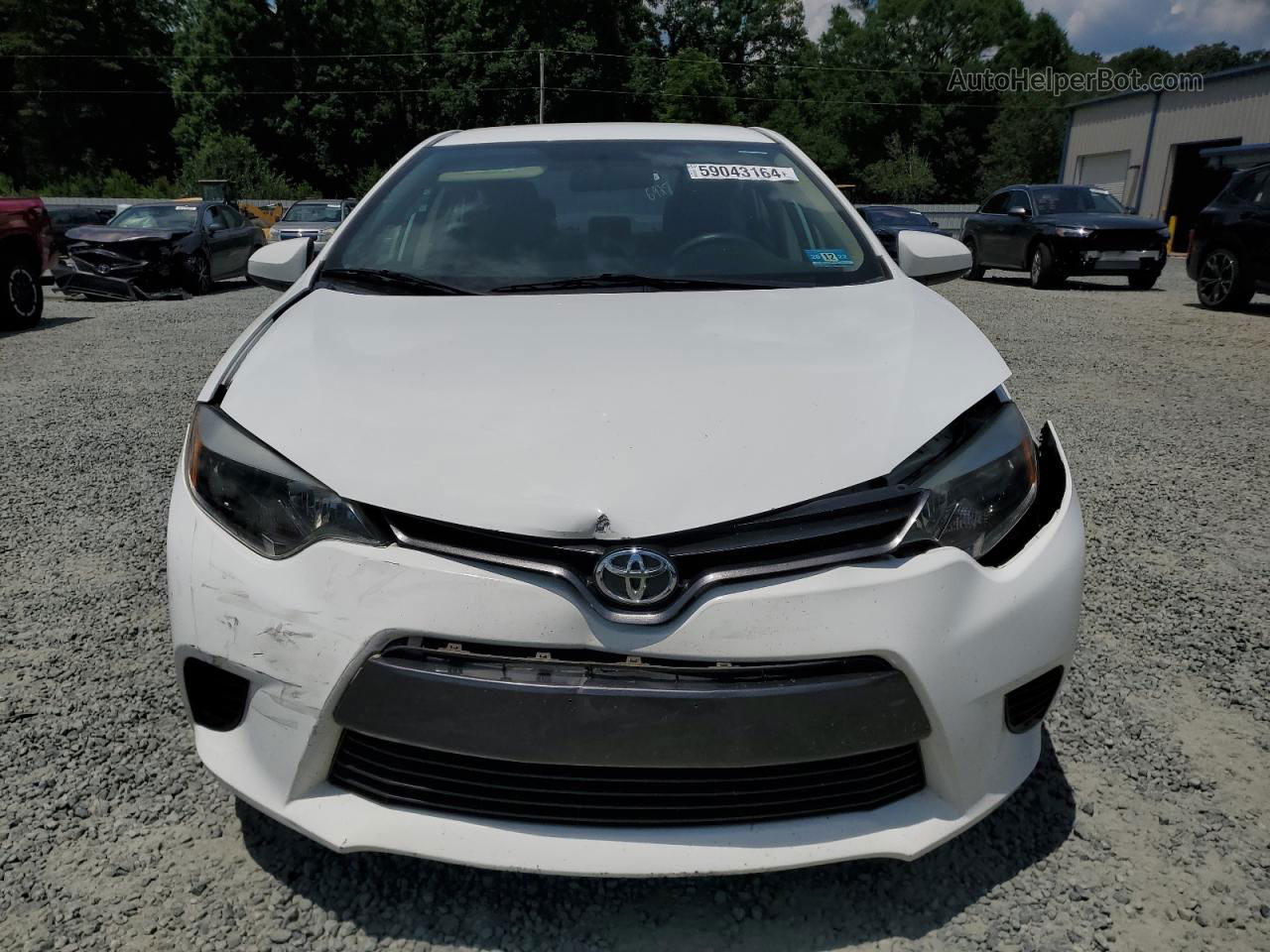 2016 Toyota Corolla L White vin: 2T1BURHE8GC534946