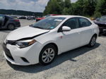 2016 Toyota Corolla L White vin: 2T1BURHE8GC534946