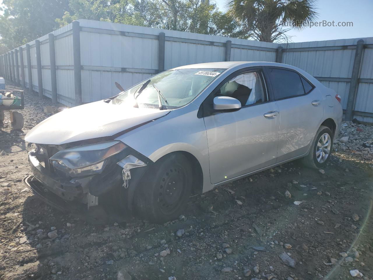 2016 Toyota Corolla L Silver vin: 2T1BURHE8GC610438