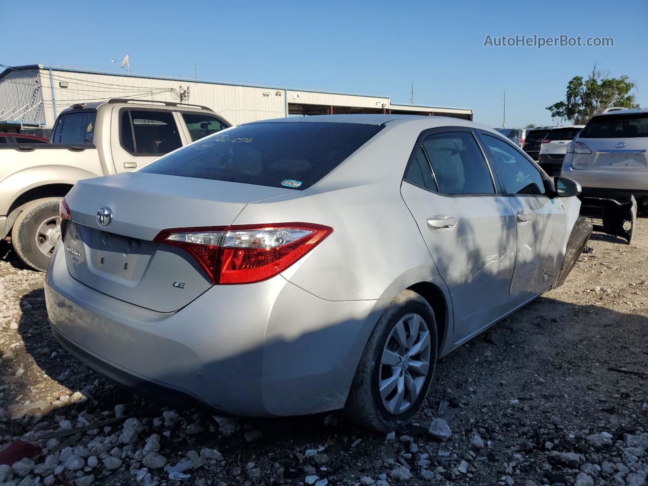 2016 Toyota Corolla L Silver vin: 2T1BURHE8GC610438