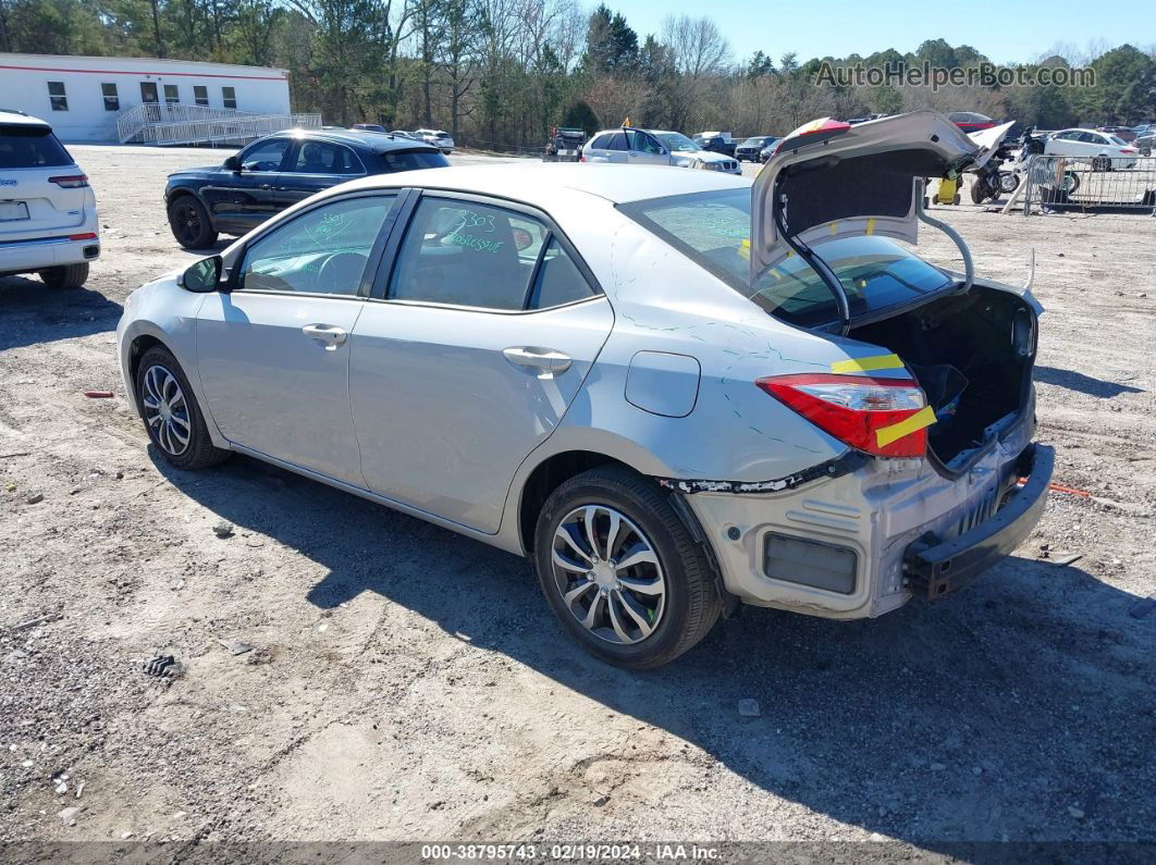 2016 Toyota Corolla Le Silver vin: 2T1BURHE8GC655525