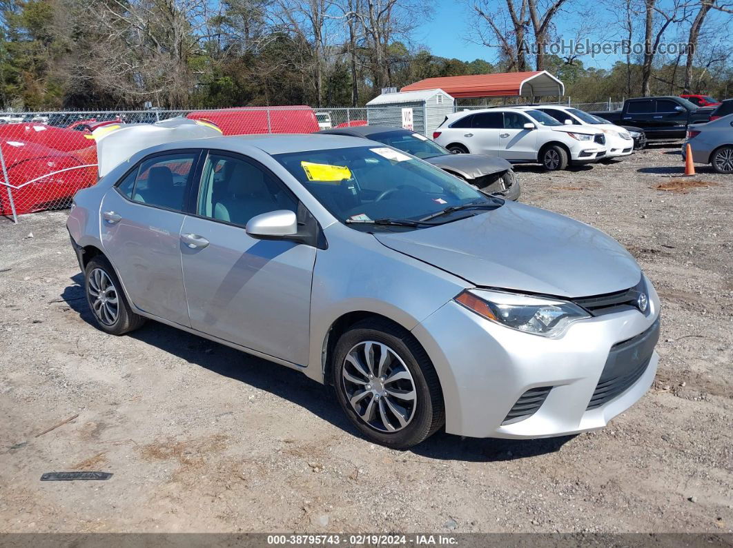 2016 Toyota Corolla Le Silver vin: 2T1BURHE8GC655525