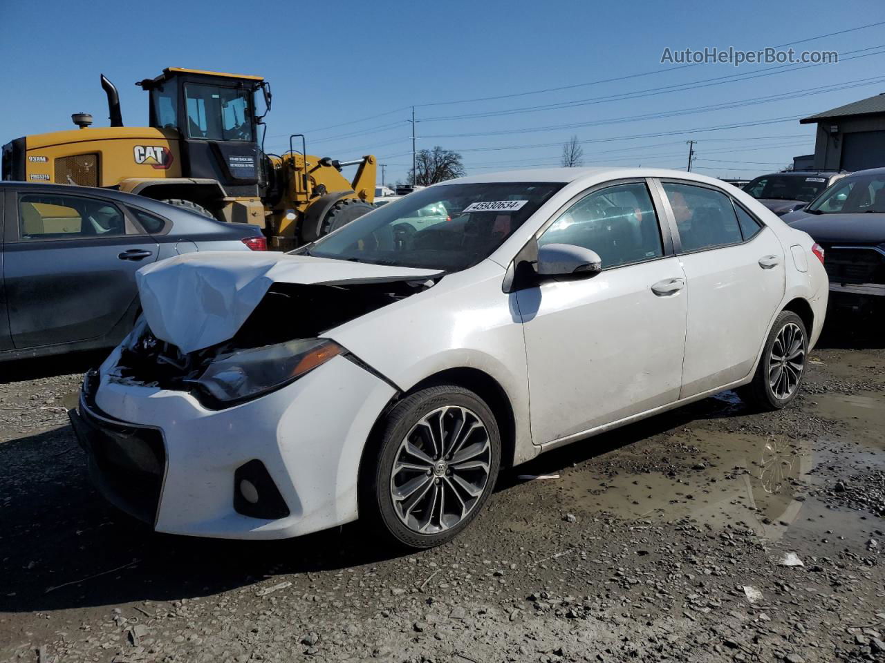 2016 Toyota Corolla L Белый vin: 2T1BURHE8GC686712