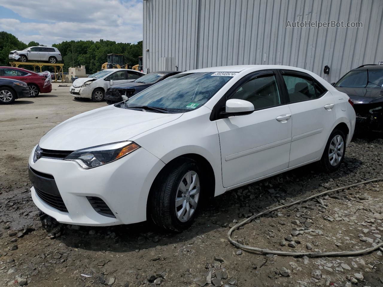 2016 Toyota Corolla L White vin: 2T1BURHE8GC733026