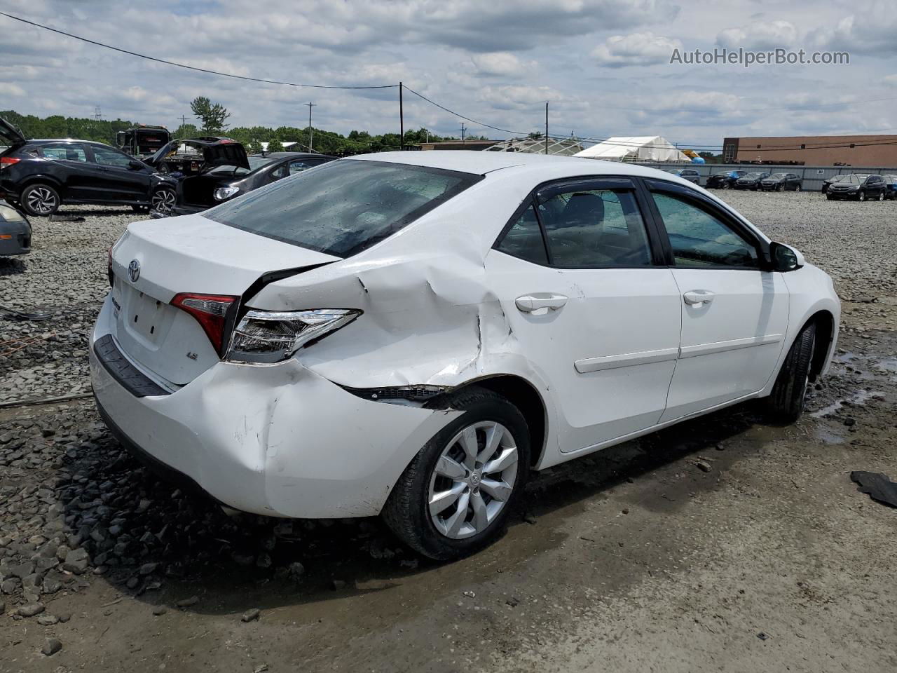 2016 Toyota Corolla L White vin: 2T1BURHE8GC733026