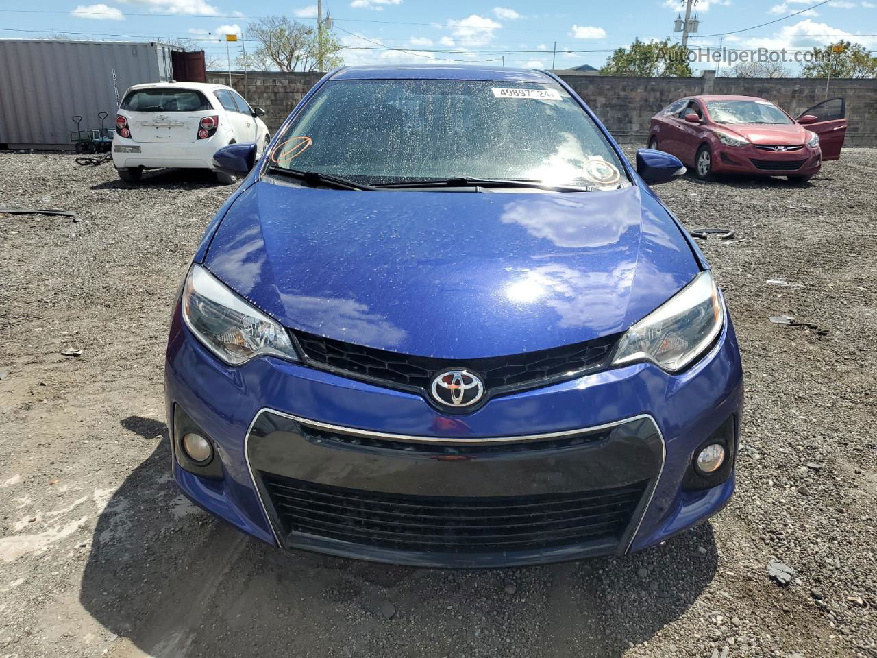 2016 Toyota Corolla L Blue vin: 2T1BURHE8GC734094