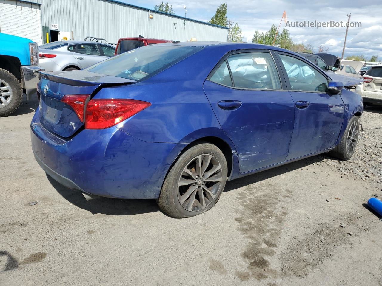 2017 Toyota Corolla L Blue vin: 2T1BURHE8HC748370