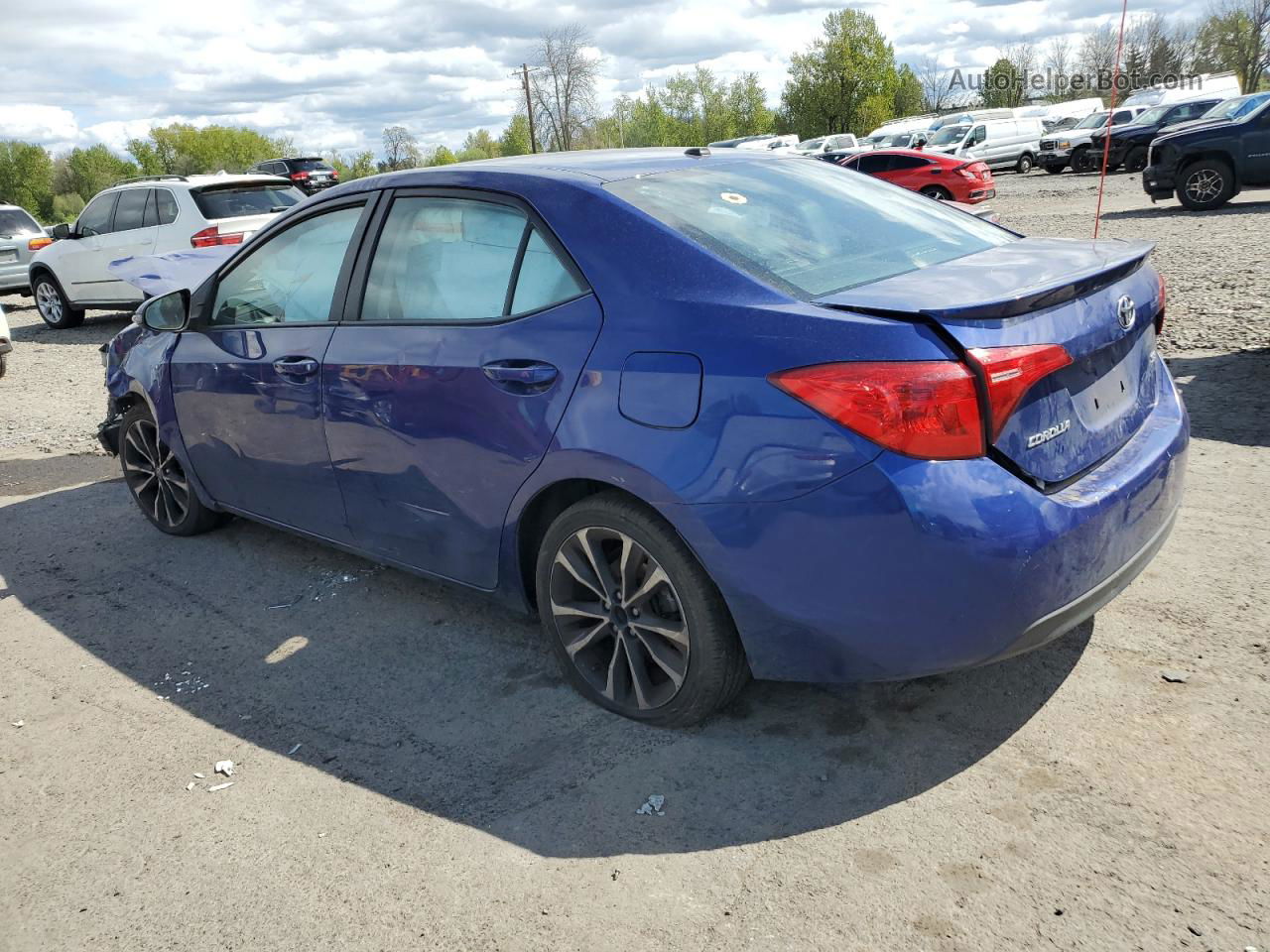 2017 Toyota Corolla L Blue vin: 2T1BURHE8HC748370