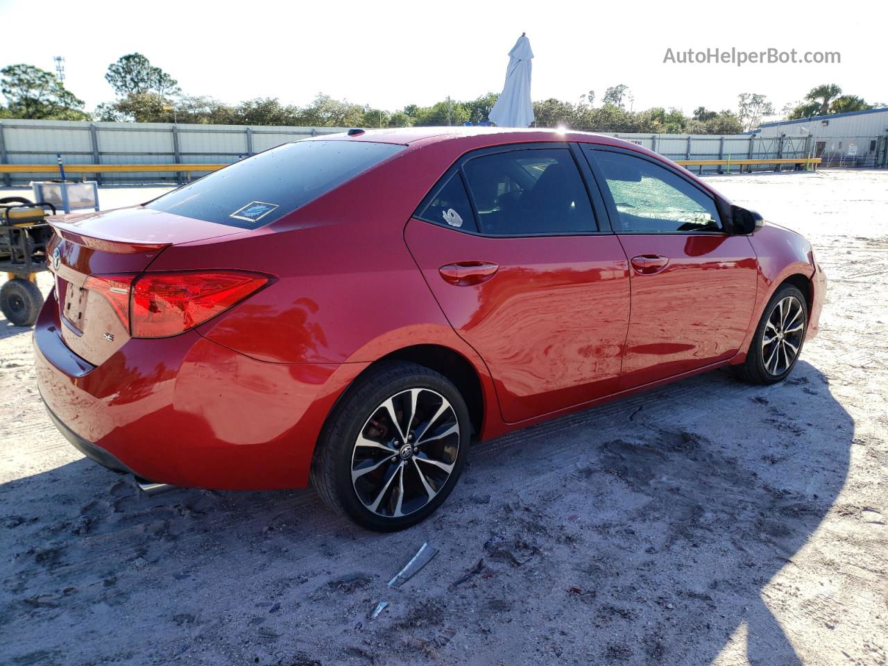 2017 Toyota Corolla L Red vin: 2T1BURHE8HC817980