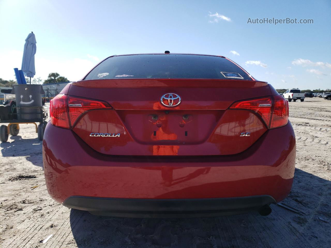 2017 Toyota Corolla L Red vin: 2T1BURHE8HC817980