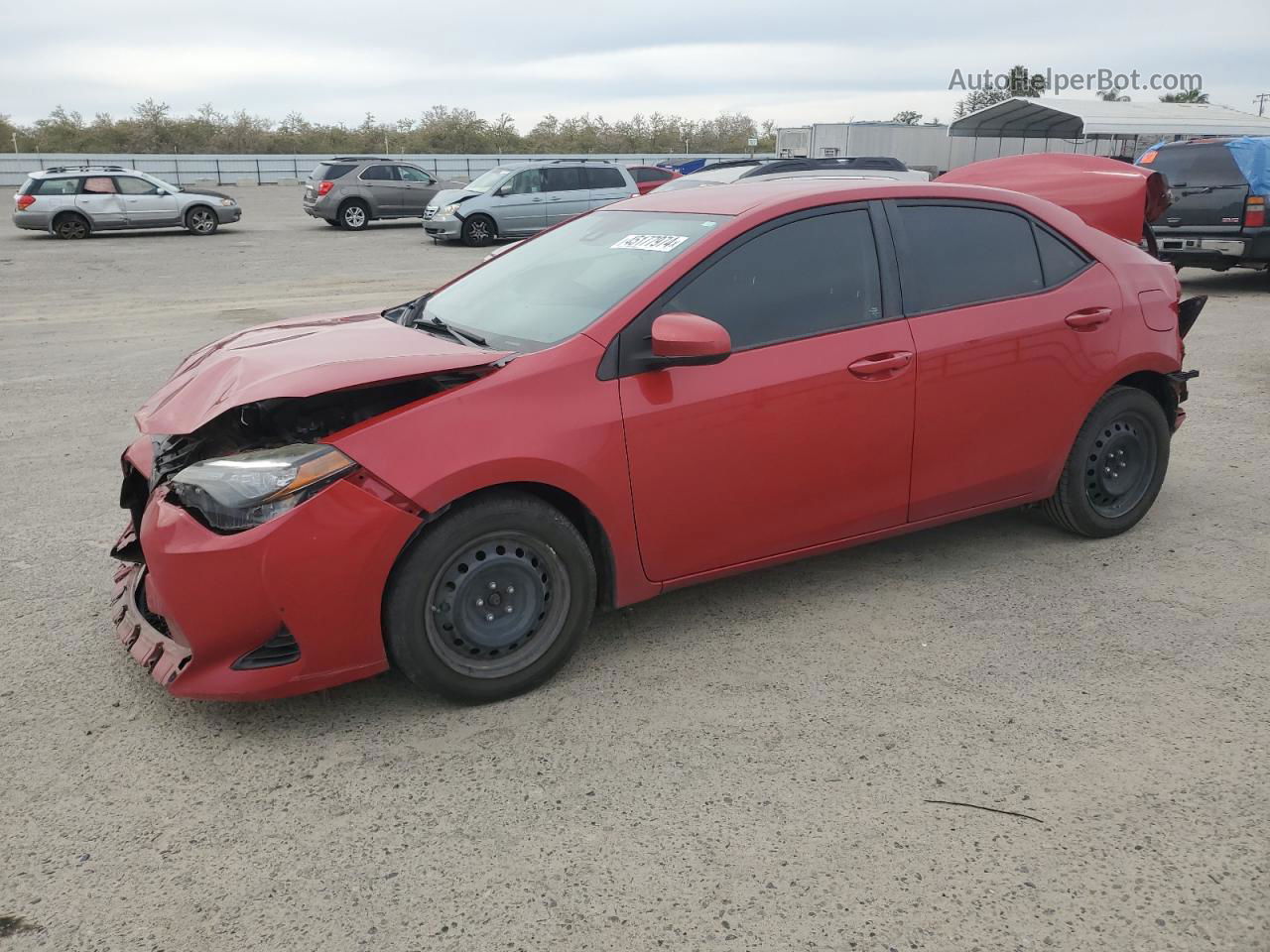 2017 Toyota Corolla L Красный vin: 2T1BURHE8HC819616