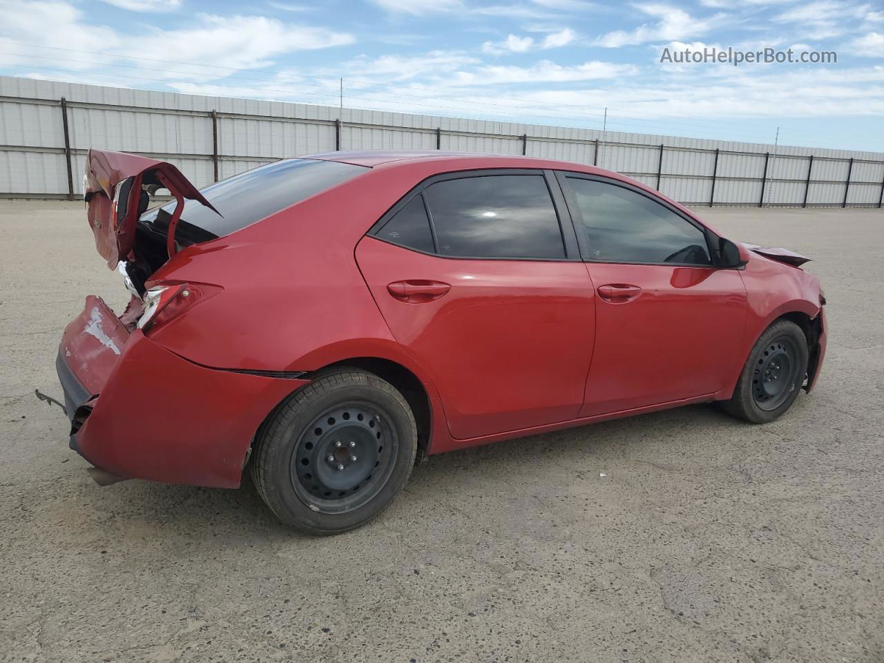 2017 Toyota Corolla L Red vin: 2T1BURHE8HC819616