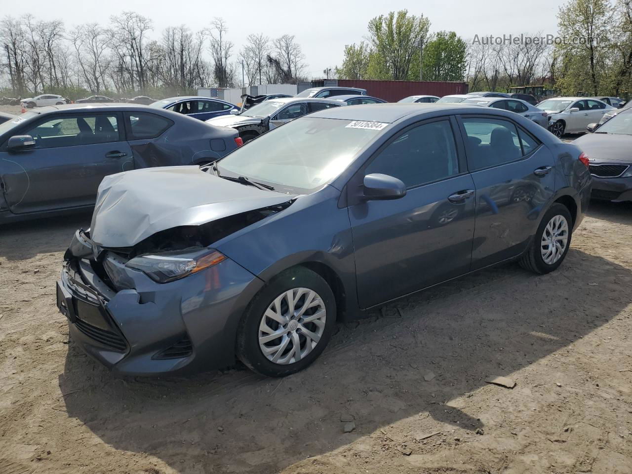 2017 Toyota Corolla L Gray vin: 2T1BURHE8HC820233