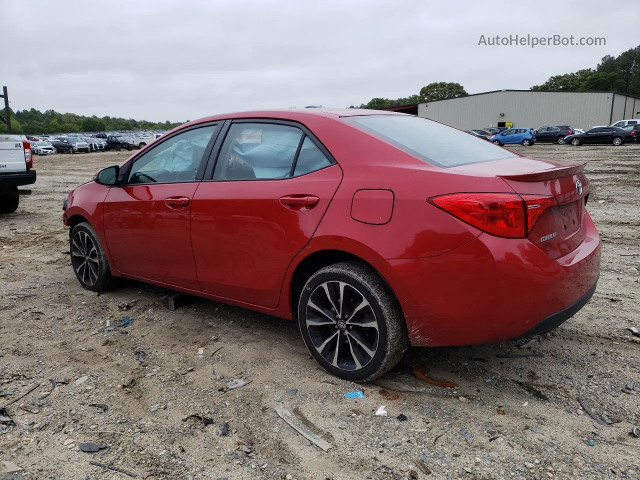 2017 Toyota Corolla L Red vin: 2T1BURHE8HC836254