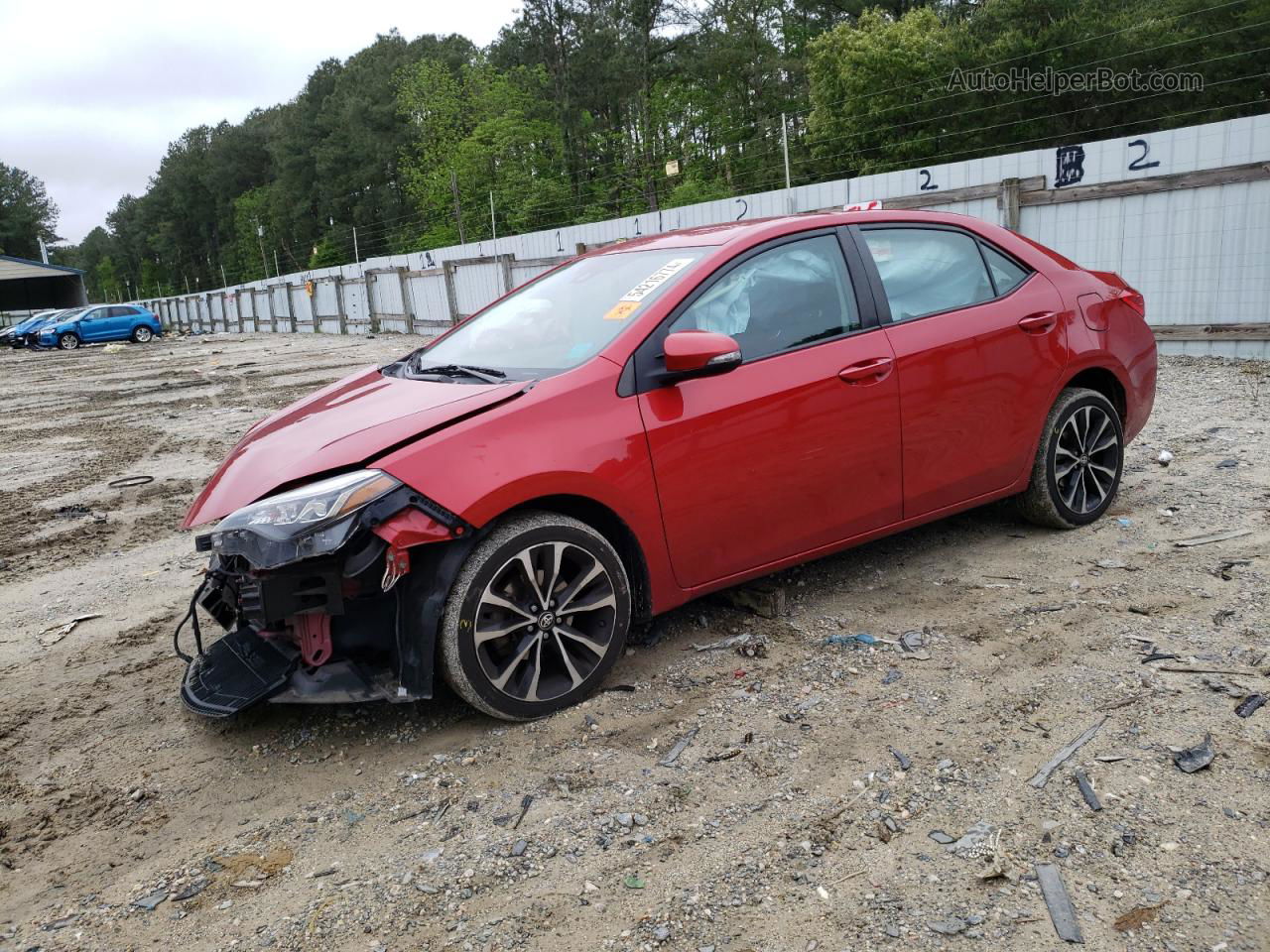 2017 Toyota Corolla L Red vin: 2T1BURHE8HC836254