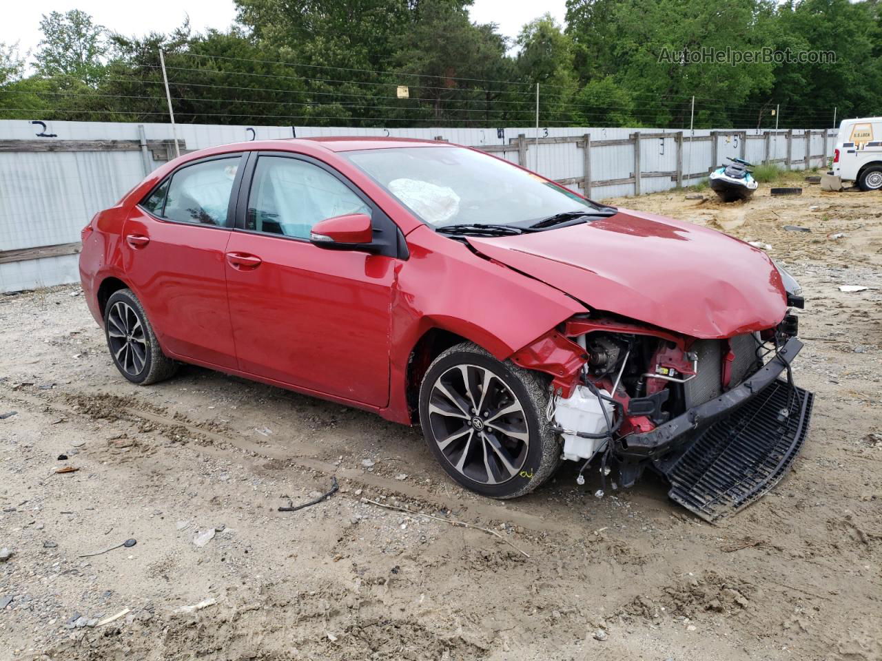 2017 Toyota Corolla L Red vin: 2T1BURHE8HC836254