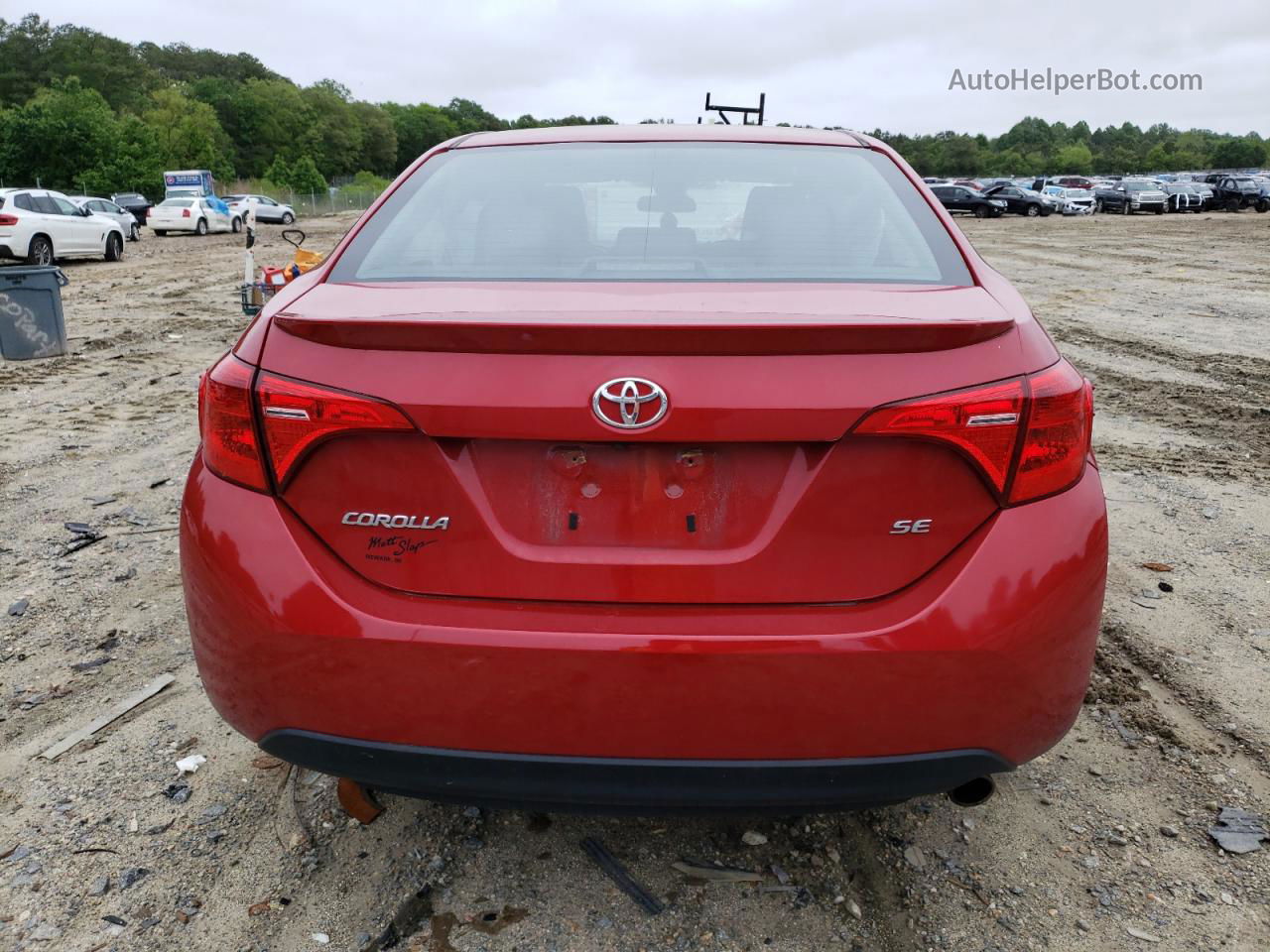 2017 Toyota Corolla L Red vin: 2T1BURHE8HC836254