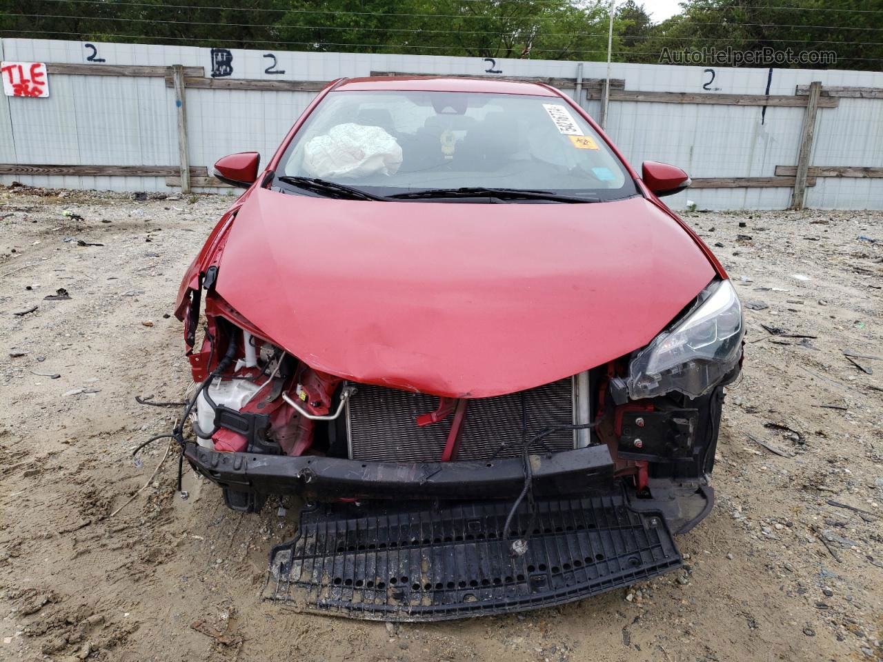 2017 Toyota Corolla L Red vin: 2T1BURHE8HC836254