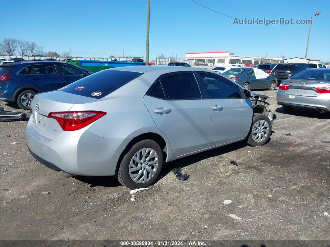 2017 Toyota Corolla Le Silver vin: 2T1BURHE8HC874664