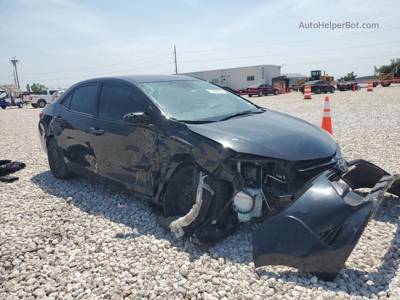 2017 Toyota Corolla L Черный vin: 2T1BURHE8HC913401