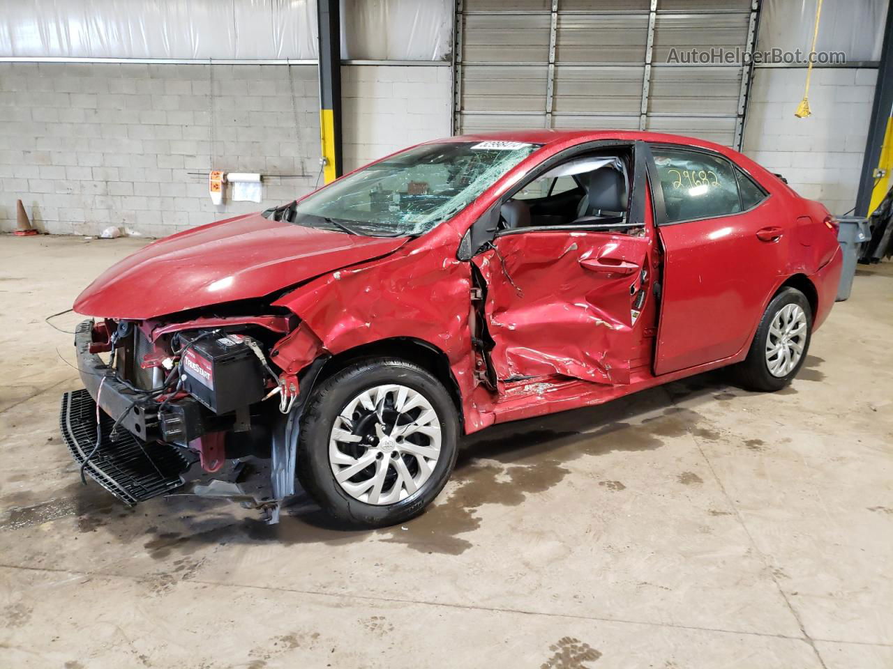 2017 Toyota Corolla L Red vin: 2T1BURHE8HC945863