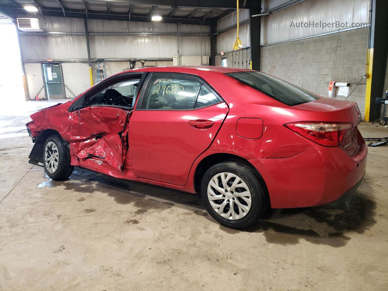 2017 Toyota Corolla L Red vin: 2T1BURHE8HC945863