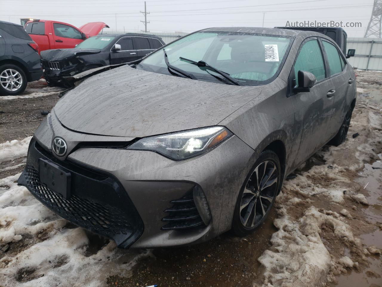 2017 Toyota Corolla L Gray vin: 2T1BURHE8HC948682