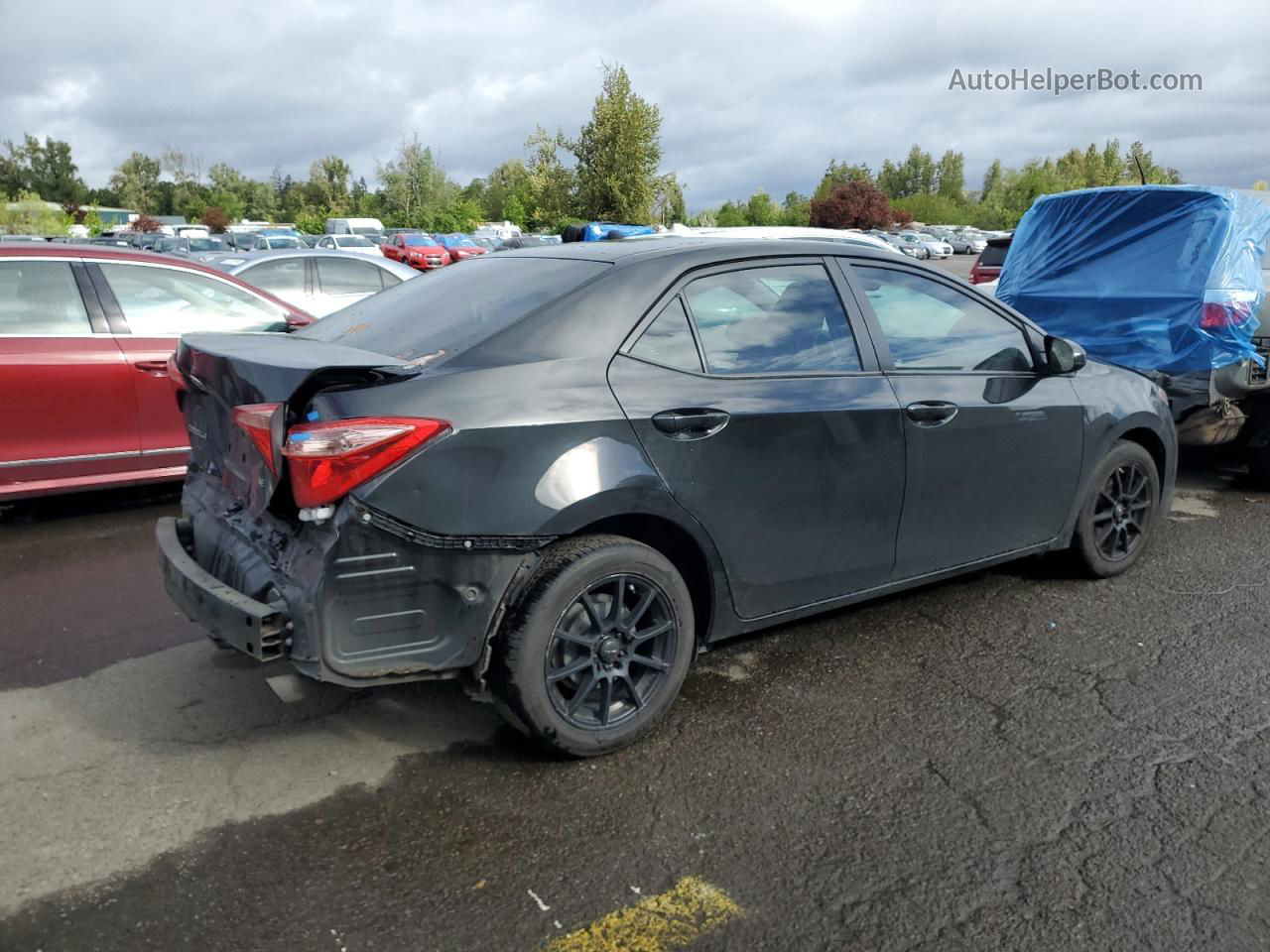 2017 Toyota Corolla L Black vin: 2T1BURHE8HC955356