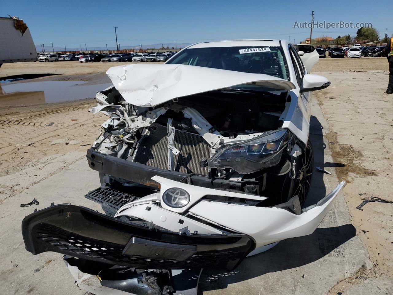 2019 Toyota Corolla L White vin: 2T1BURHE8KC128674