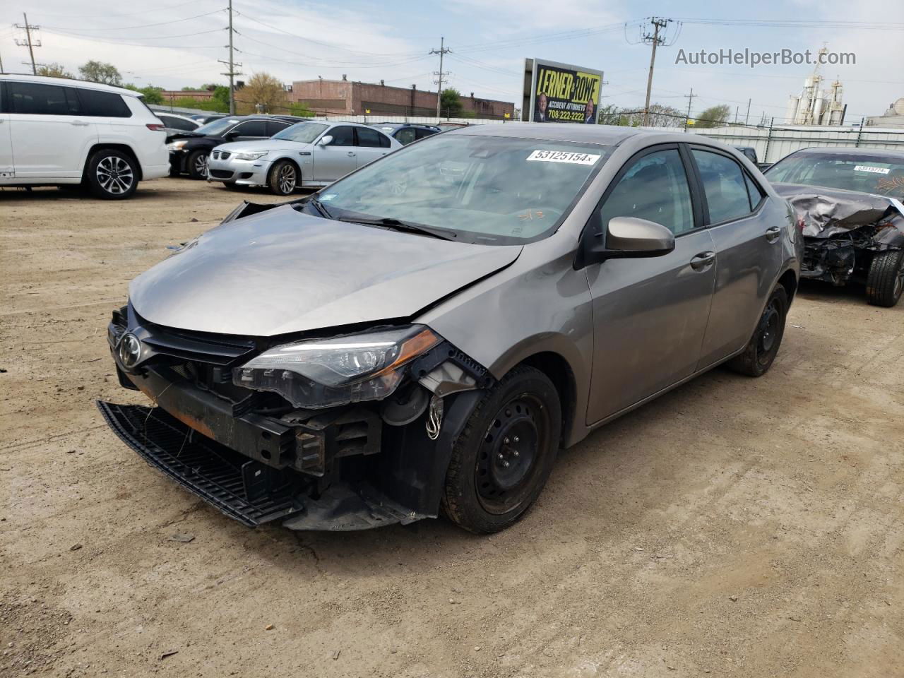 2019 Toyota Corolla L Silver vin: 2T1BURHE8KC130599