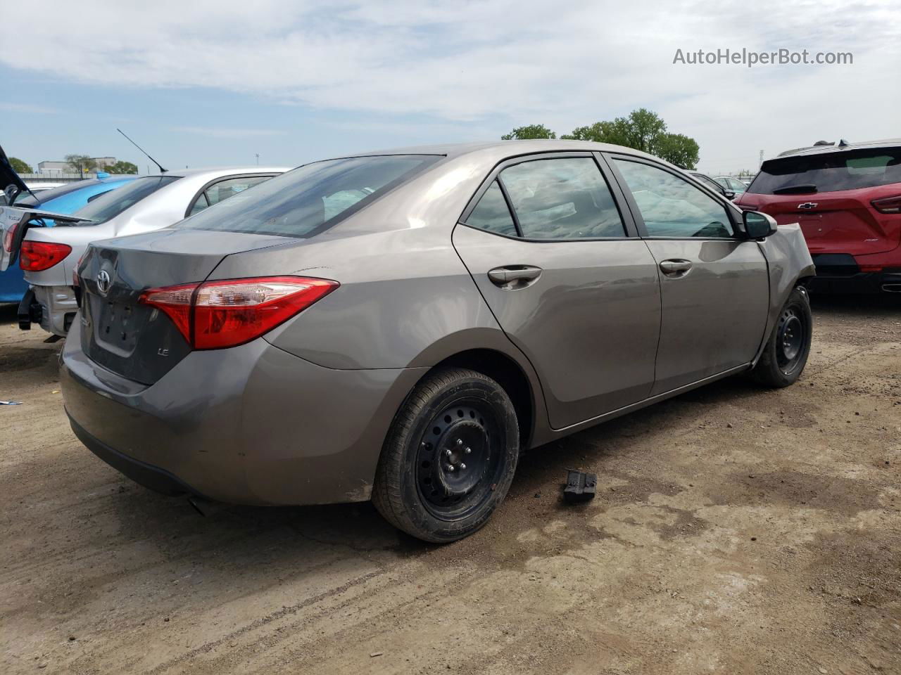 2019 Toyota Corolla L Silver vin: 2T1BURHE8KC130599