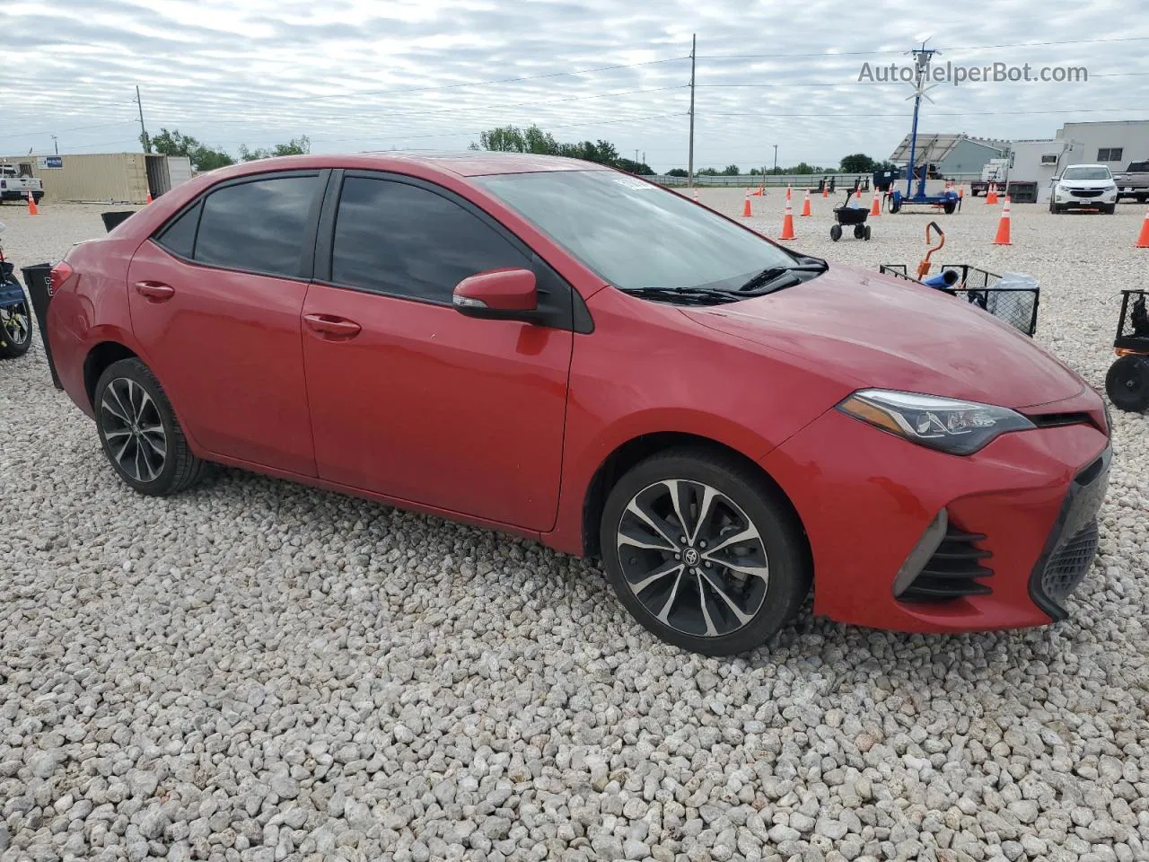 2019 Toyota Corolla L Red vin: 2T1BURHE8KC132062