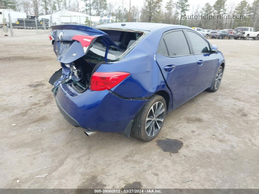 2019 Toyota Corolla Se Blue vin: 2T1BURHE8KC134703