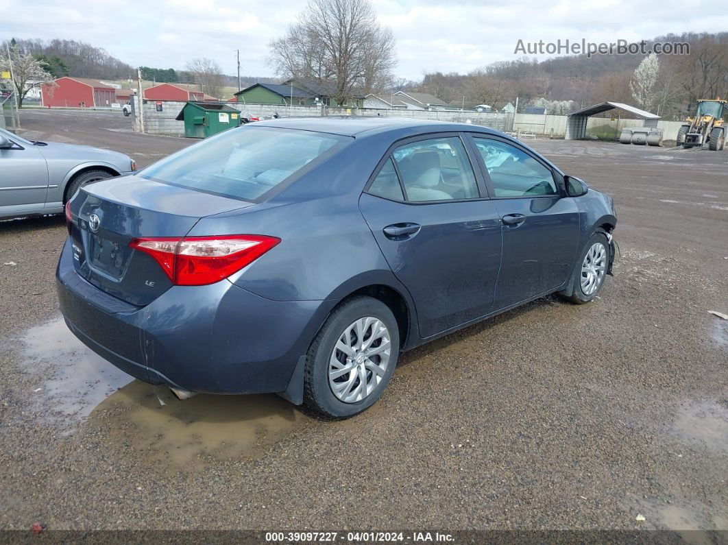 2019 Toyota Corolla Le Blue vin: 2T1BURHE8KC139173