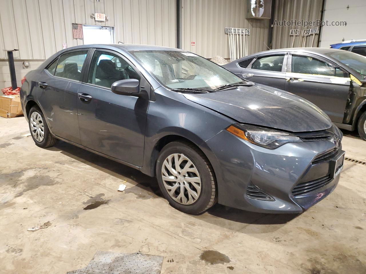 2019 Toyota Corolla L Gray vin: 2T1BURHE8KC158046