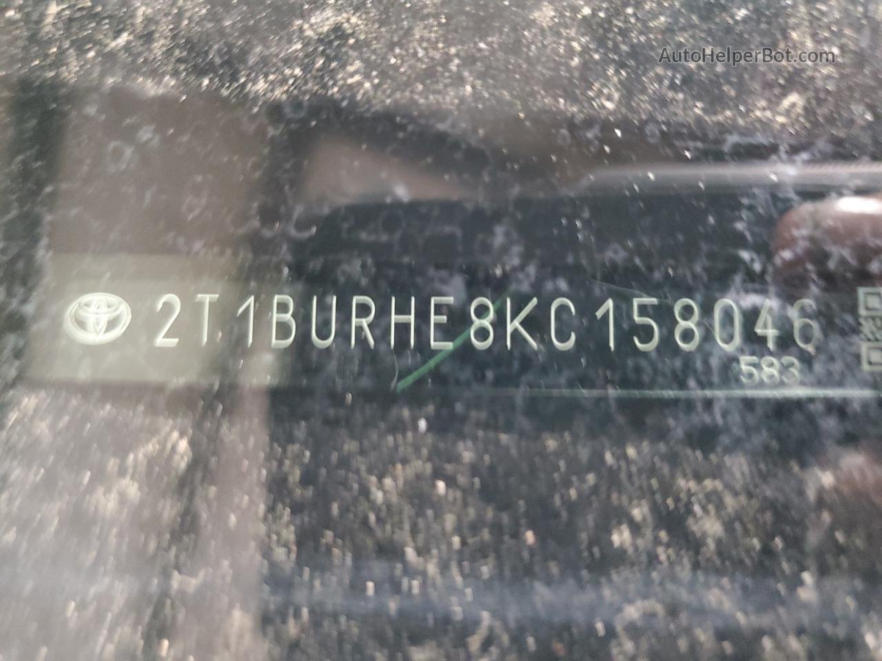 2019 Toyota Corolla L Серый vin: 2T1BURHE8KC158046