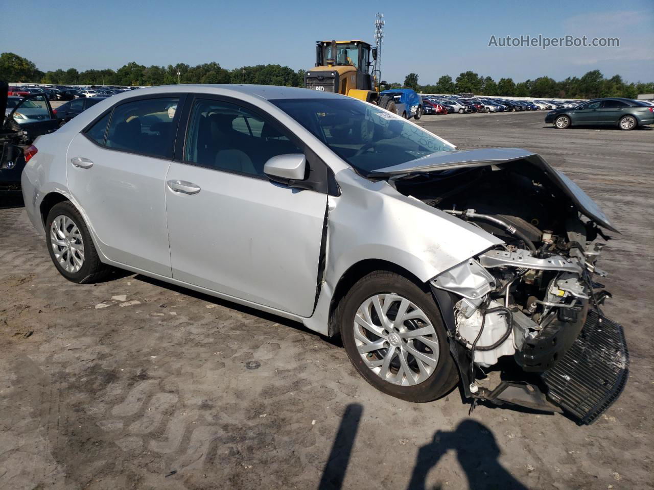 2019 Toyota Corolla L Silver vin: 2T1BURHE8KC160413