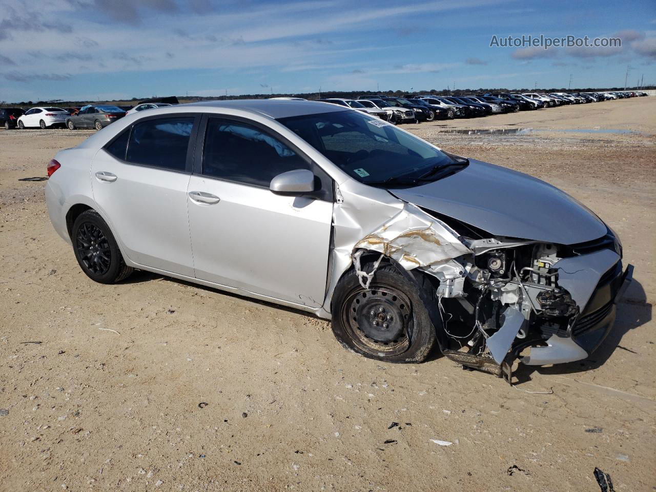 2019 Toyota Corolla L Silver vin: 2T1BURHE8KC163246