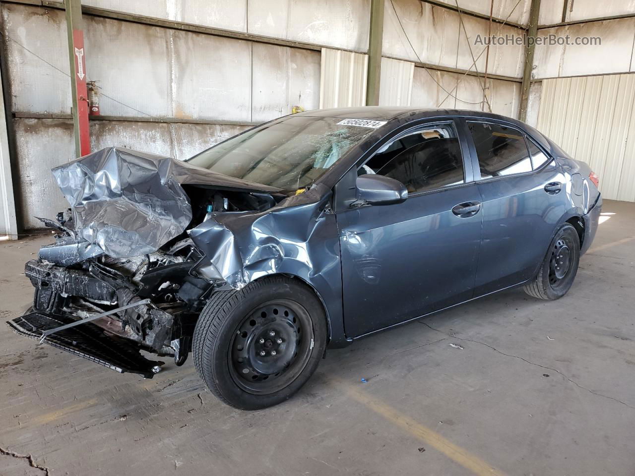 2019 Toyota Corolla L Gray vin: 2T1BURHE8KC174862