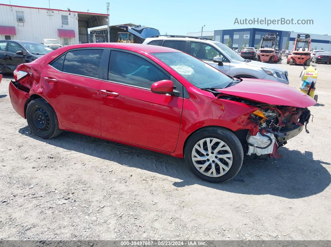 2019 Toyota Corolla Le Red vin: 2T1BURHE8KC176482