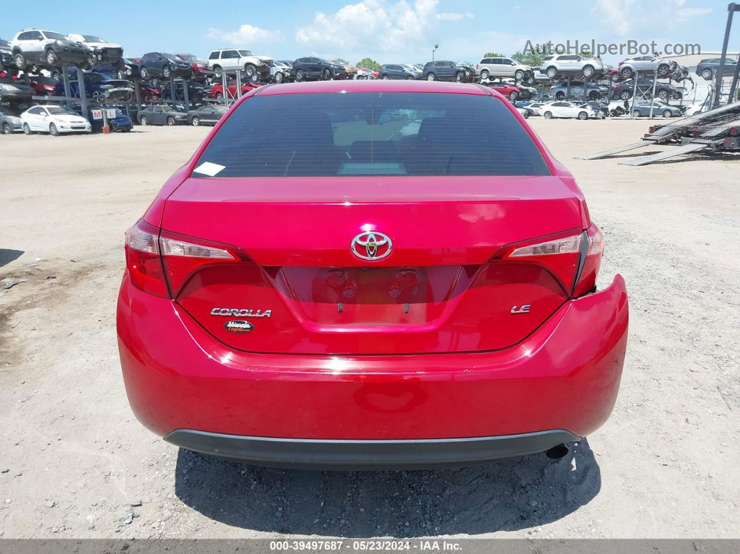 2019 Toyota Corolla Le Red vin: 2T1BURHE8KC176482