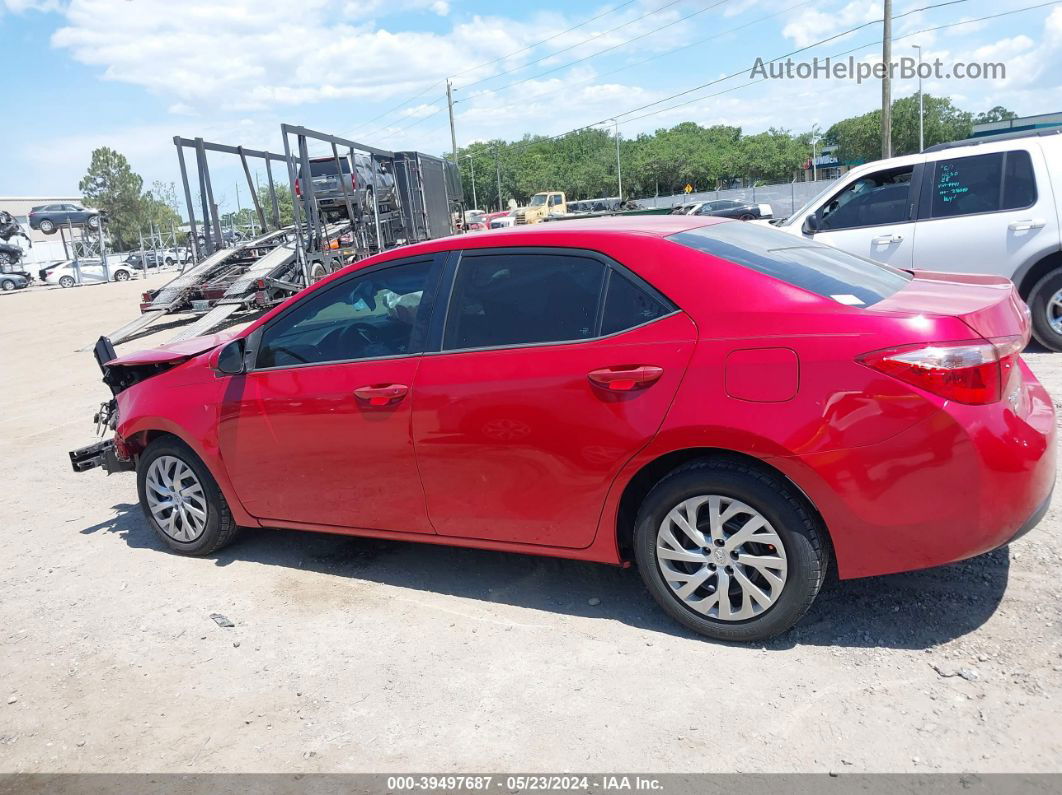 2019 Toyota Corolla Le Red vin: 2T1BURHE8KC176482