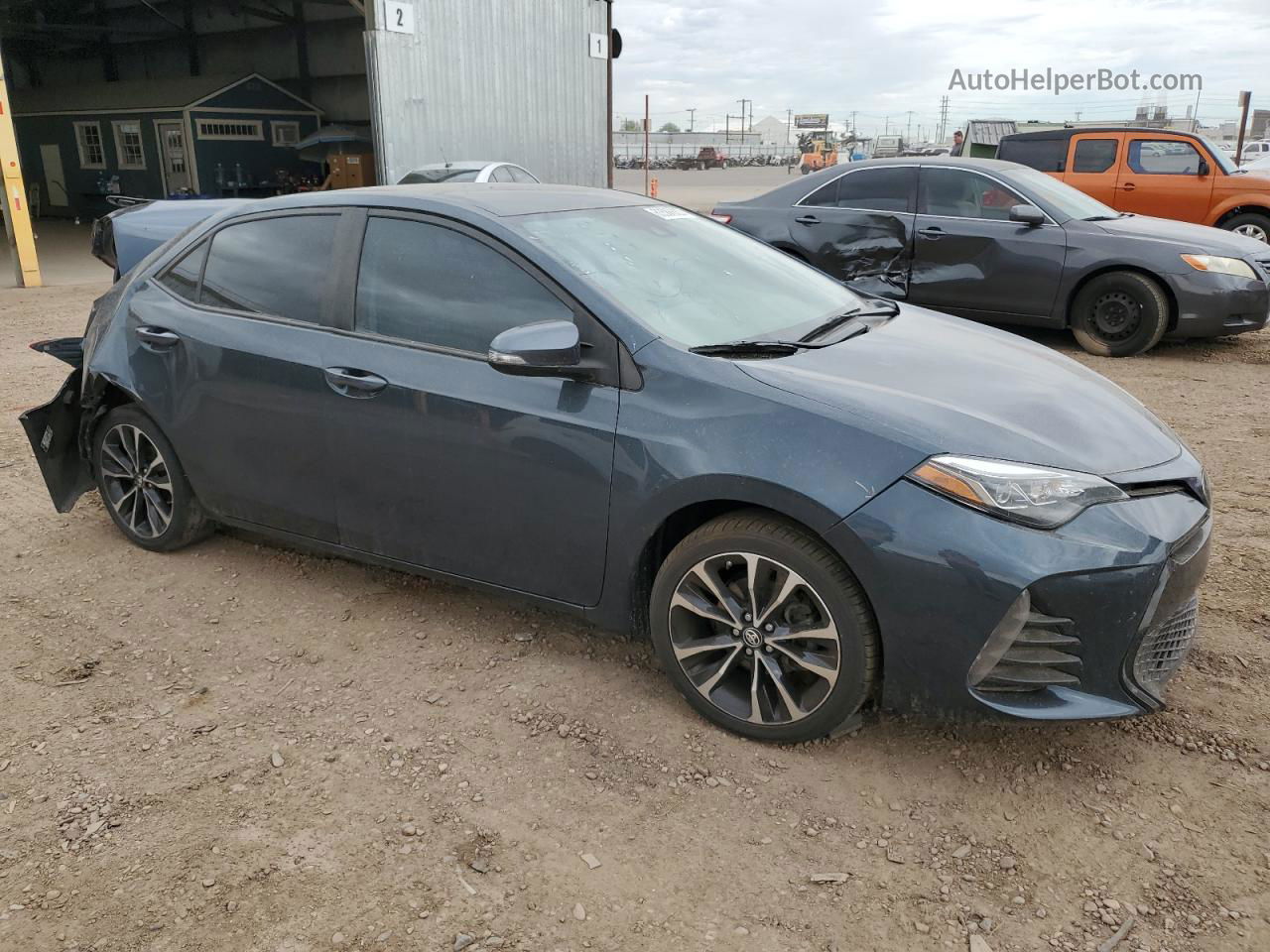 2019 Toyota Corolla L Blue vin: 2T1BURHE8KC194271