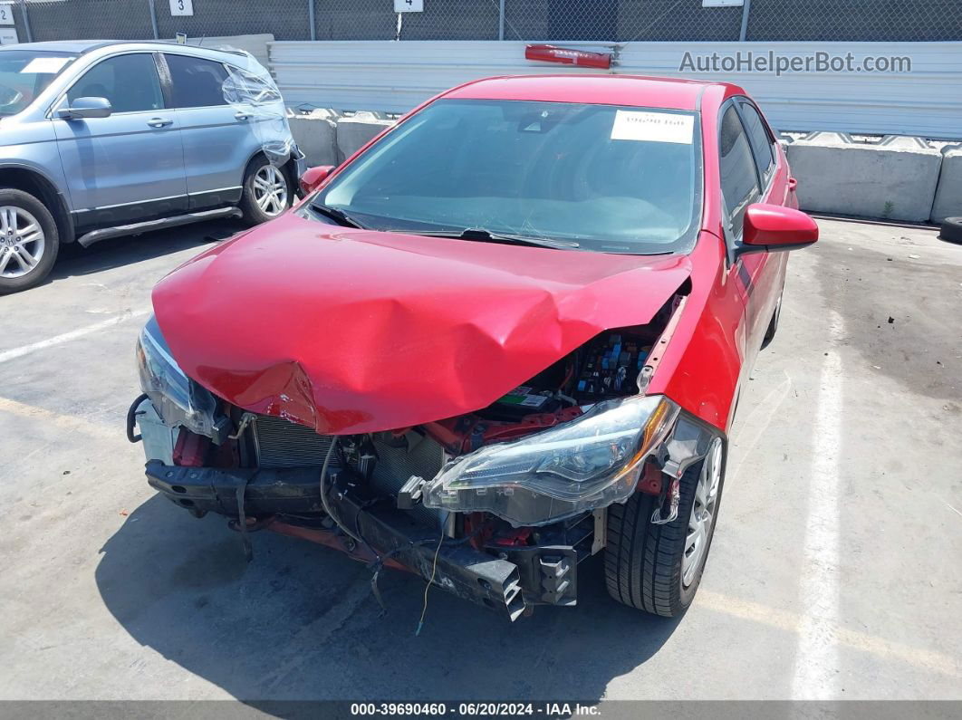 2019 Toyota Corolla Le Red vin: 2T1BURHE8KC225860