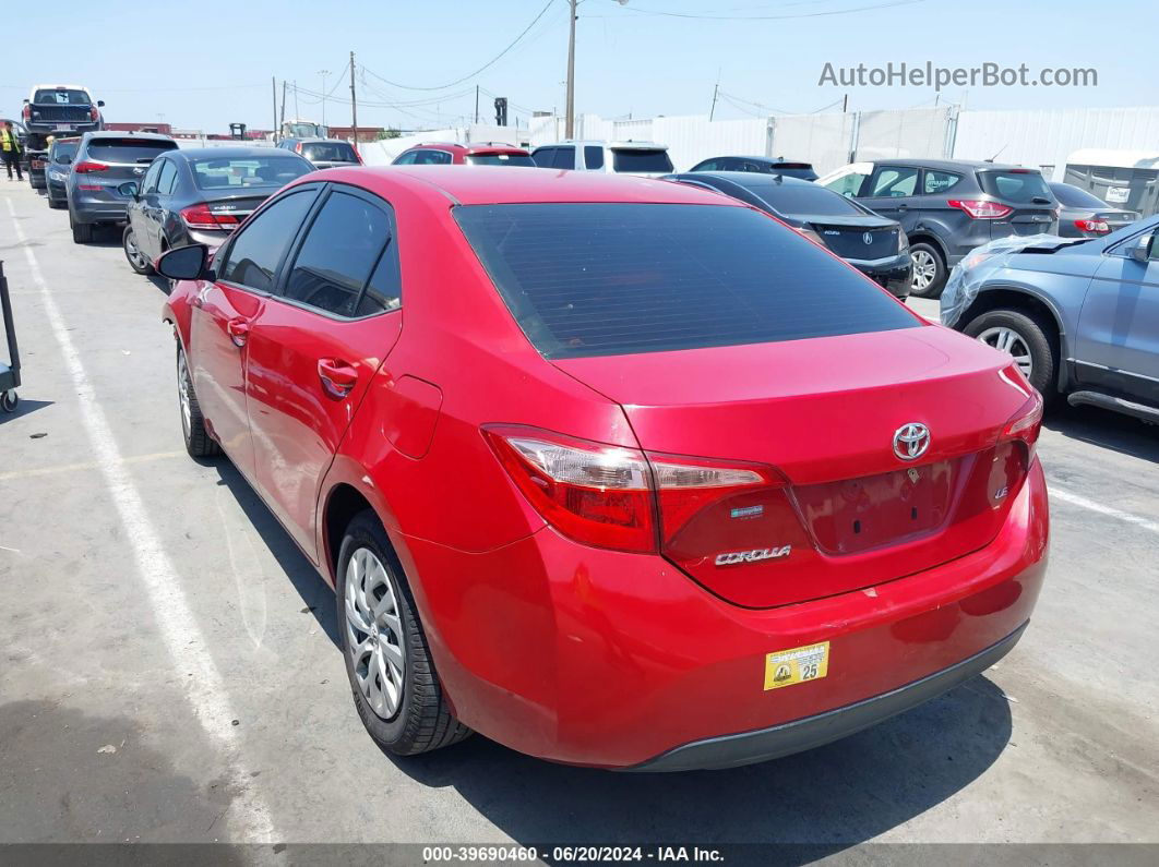 2019 Toyota Corolla Le Red vin: 2T1BURHE8KC225860