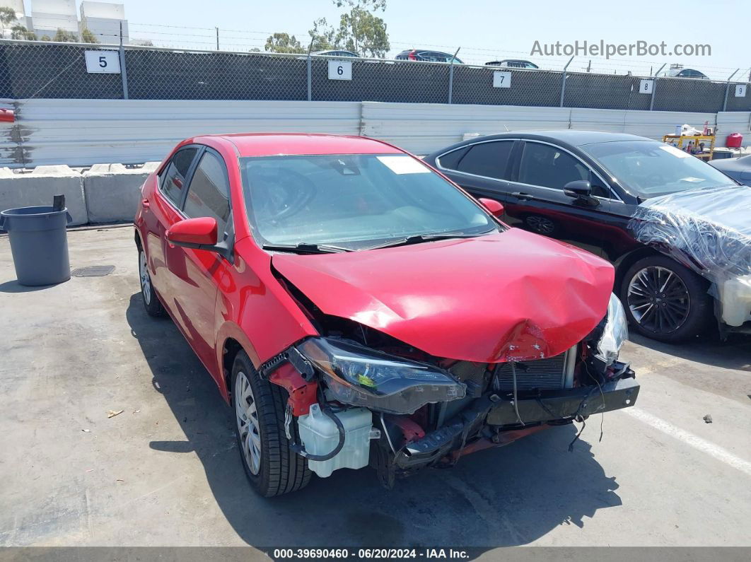 2019 Toyota Corolla Le Red vin: 2T1BURHE8KC225860