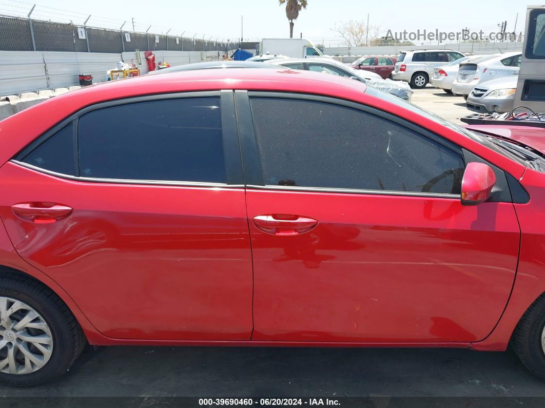 2019 Toyota Corolla Le Red vin: 2T1BURHE8KC225860