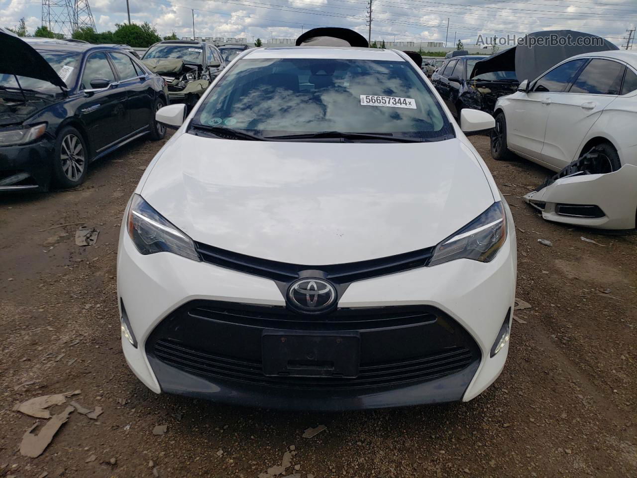 2019 Toyota Corolla L White vin: 2T1BURHE8KC226975