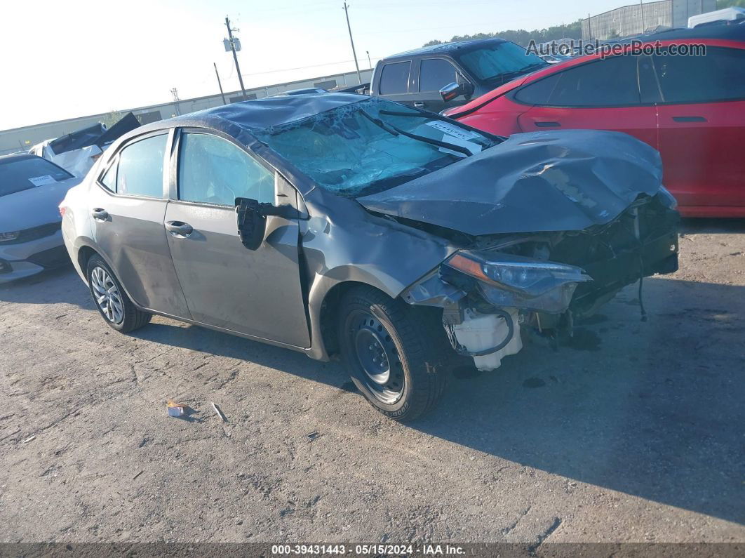 2019 Toyota Corolla Le Gray vin: 2T1BURHE8KC233795