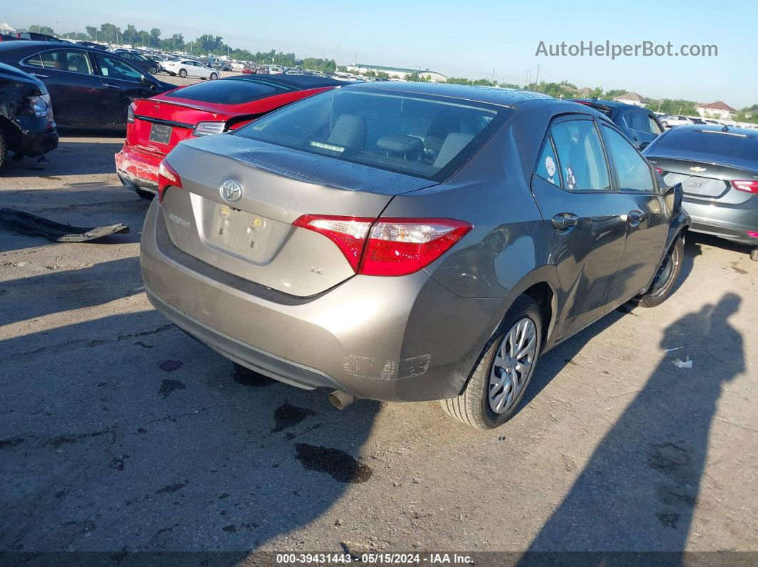 2019 Toyota Corolla Le Gray vin: 2T1BURHE8KC233795